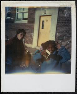Young people posing in Newtowne Court