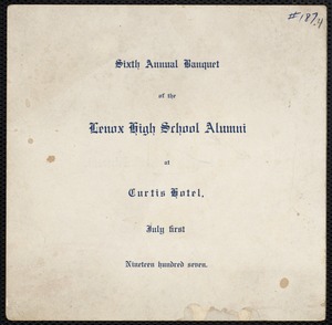 Sixth annual banguet Lenox High School alumni