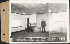 Albina Morin, "Poplars" interior view from southeast corner, Rutland, Mass., Dec. 20, 1944