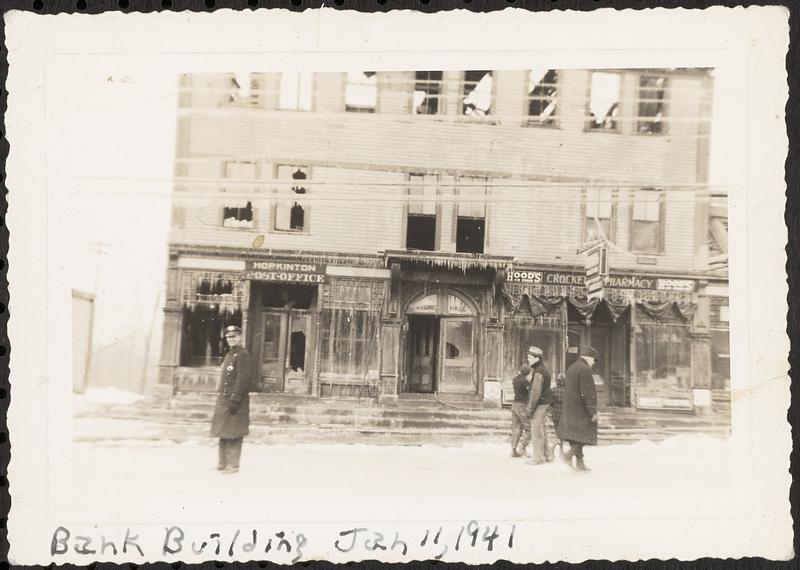 Bank building after fire, January 1941