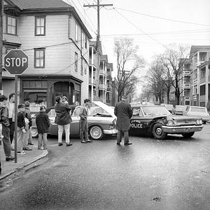 Car accident, County & Weld Streets, New Bedford