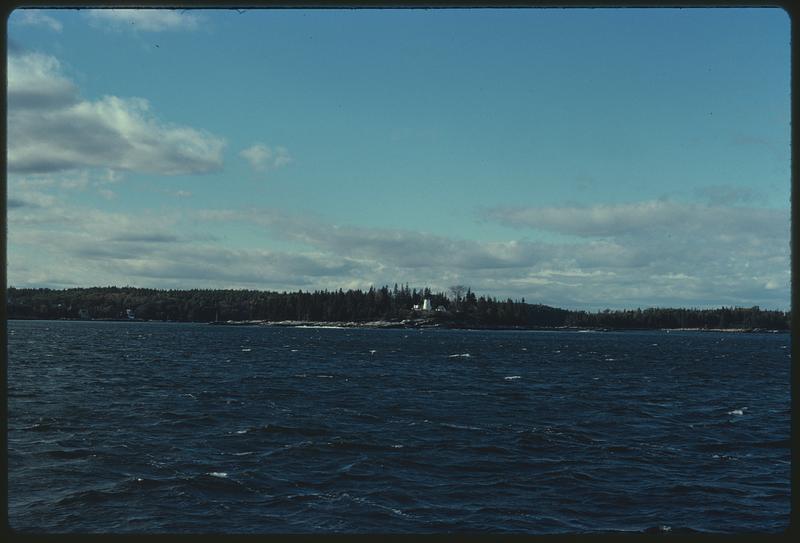 View of Burnt Island Light, Maine, from water