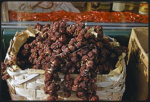 Dried fruits in basket