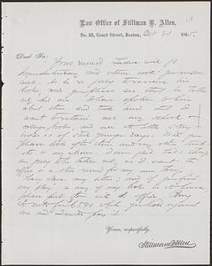 Letter from John D. Long, October 23, 1865