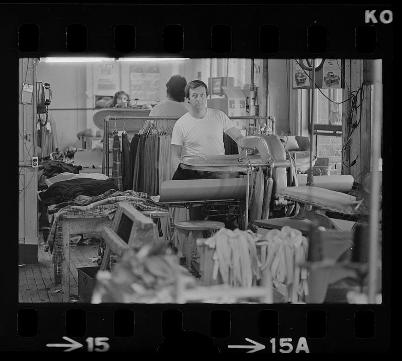 Garment center workers, Kneeland Street, downtown Boston