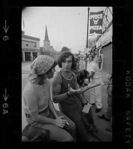 Teens on Centre Street in Jamaica Plain, Boston