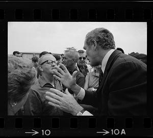 Mayor Kevin White tries to convince a skeptic, Boston