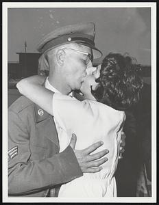 Airman 1st. Joseph Dolly and his fiance Josephine Aleyia both of Jamaica Plain.