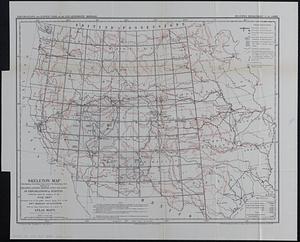Skeleton map of the territory of the United States west of the Mississippi River