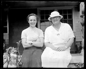 Margaret Curtis and an unidentified woman