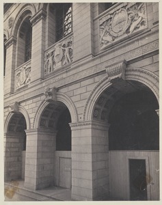 Dartmouth St. entry, construction of the McKim Building