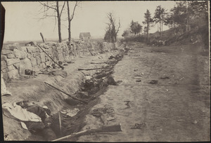 Confederate dead in trenches at foot of Mary's Heights, Fredericksburg [Virginia] May 3, 1863