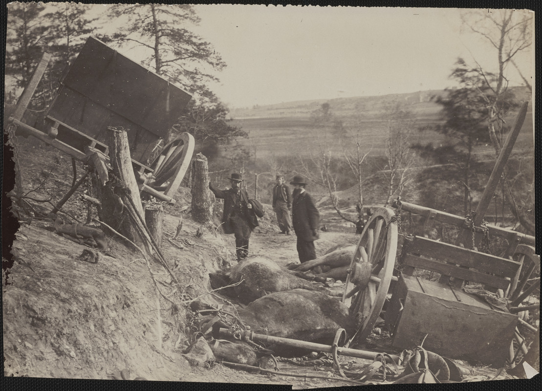 Effects of explosion of a shell, Fredericksburg, Virginia