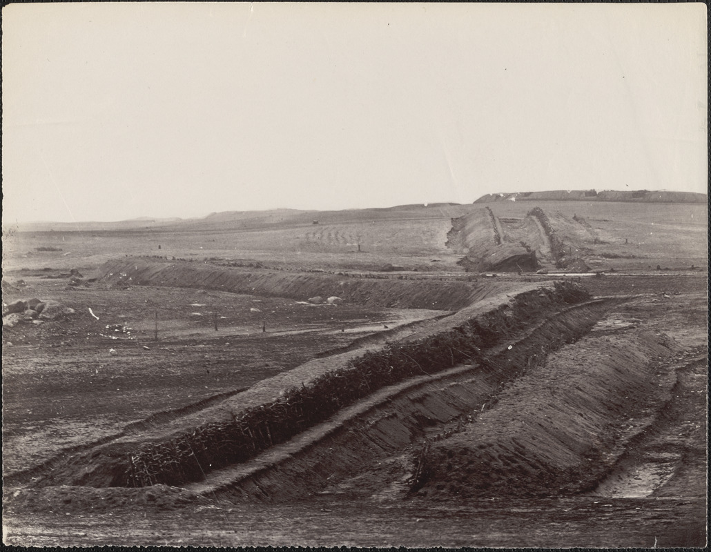 Confederate fortifications at Centreville, Virginia, March 1862