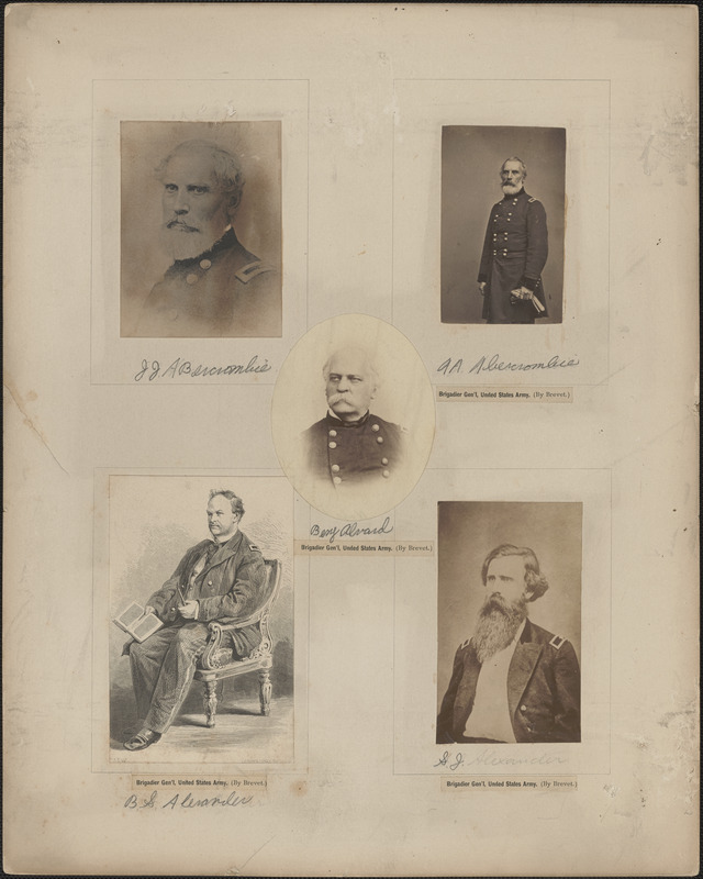 Five portraits: J. J. Abercrombie, J. A. Abercrombie, Benjamin Albard, B. S. Alexander, S. J. Alexander
