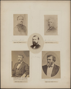 Five portraits: William Ames, F. C. Armstrong, S. C. Armstrong, Joseph C. Abbots, Alonzo W. Adams