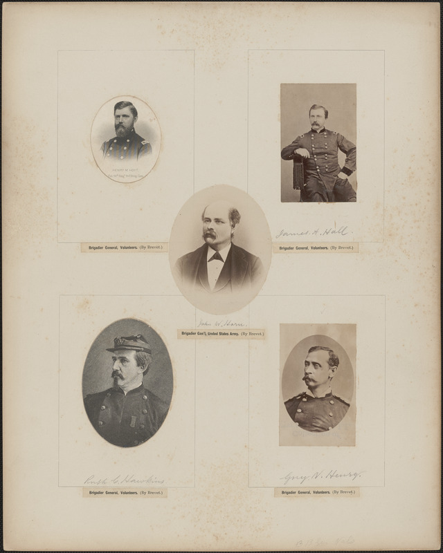 Five portraits: Henry M. Hoyt, James A. Hall, Guy N. [s/b 'V' - Vernor] Henry, Rush C. Hawkins, John W. Horn