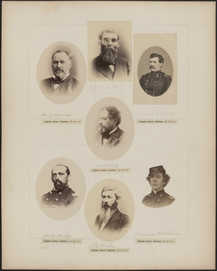Seven portraits: Thomas J. Kinney, J. W. Kimball, Dennis T. Kirby, Conrad Krez, Joseph Karge, J. M. Kirby, J. Howard Kitching