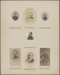 Seven portraits: Fred W. Moore, Edwin C. Mason, Charles F. Manderson, Alfred B. McCalmont, Charles H. Morgan, M. D. Manson, R. Myers