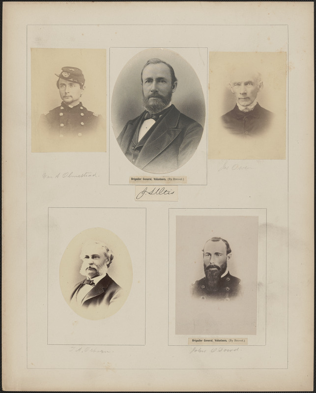 Five portraits: William A. Olmstead, J. L. Otis, James Owen, F. A ...