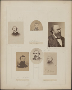 Six portraits: William H. Romaine, S. A. Rice, James C. Rice, [three of] G. B. Raum