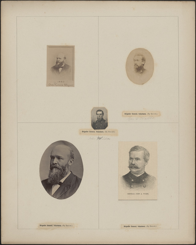Five portraits: [two of] Louis Wagner, George D. Wells, John Wilder, John A. Wiley