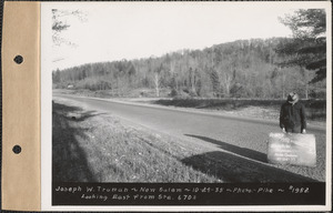 Joseph W. Truman, looking east from station 670, property abutting highway, New Salem, Mass., Oct. 24, 1935