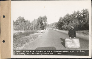 Joseph W. Truman, looking northeasterly from station 667+20, property abutting highway, New Salem, Mass., Oct. 24, 1935