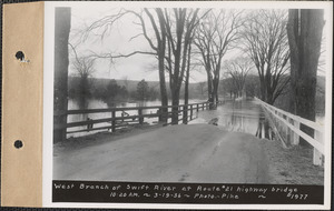Swift River - West Branch bridge on Route #21, Enfield, Mass., Mar. 19, 1936