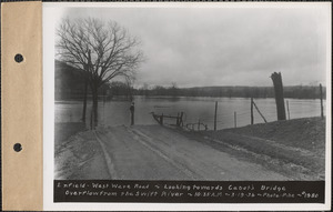 Swift River - Enfield-West Ware Road looking towards Cabot's Bridge, flood photo, Enfield, Mass., Mar. 19, 1936