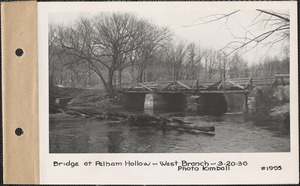 Swift River - West Branch, bridge at Pelham Hollow, flood photo, Pelham, Mass., Mar. 20, 1936