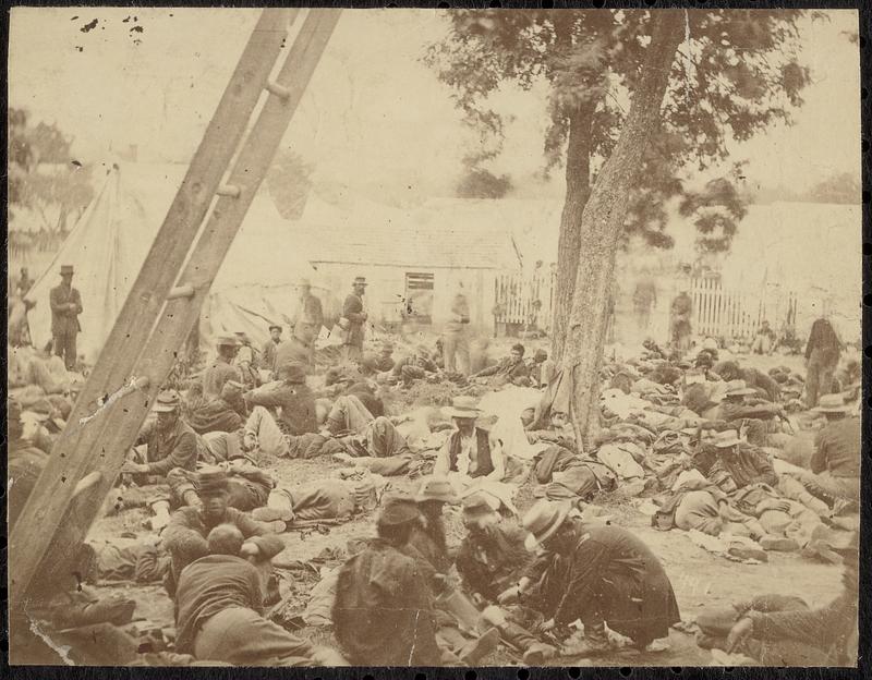 A field hospital scene