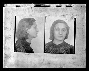 Full-face and profile view of a woman