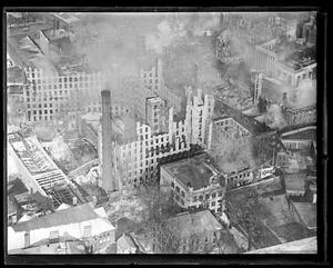 Big Fall River fire, $35,000,000 loss from the air