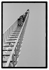 Fire truck and ladder