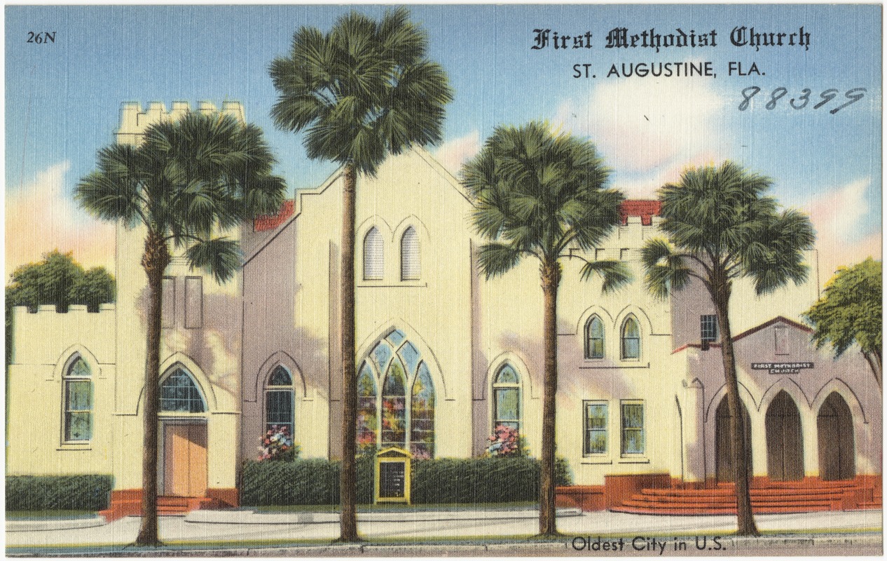 First Methodist Church, St. Augustine, Florida, oldest city in U.S.