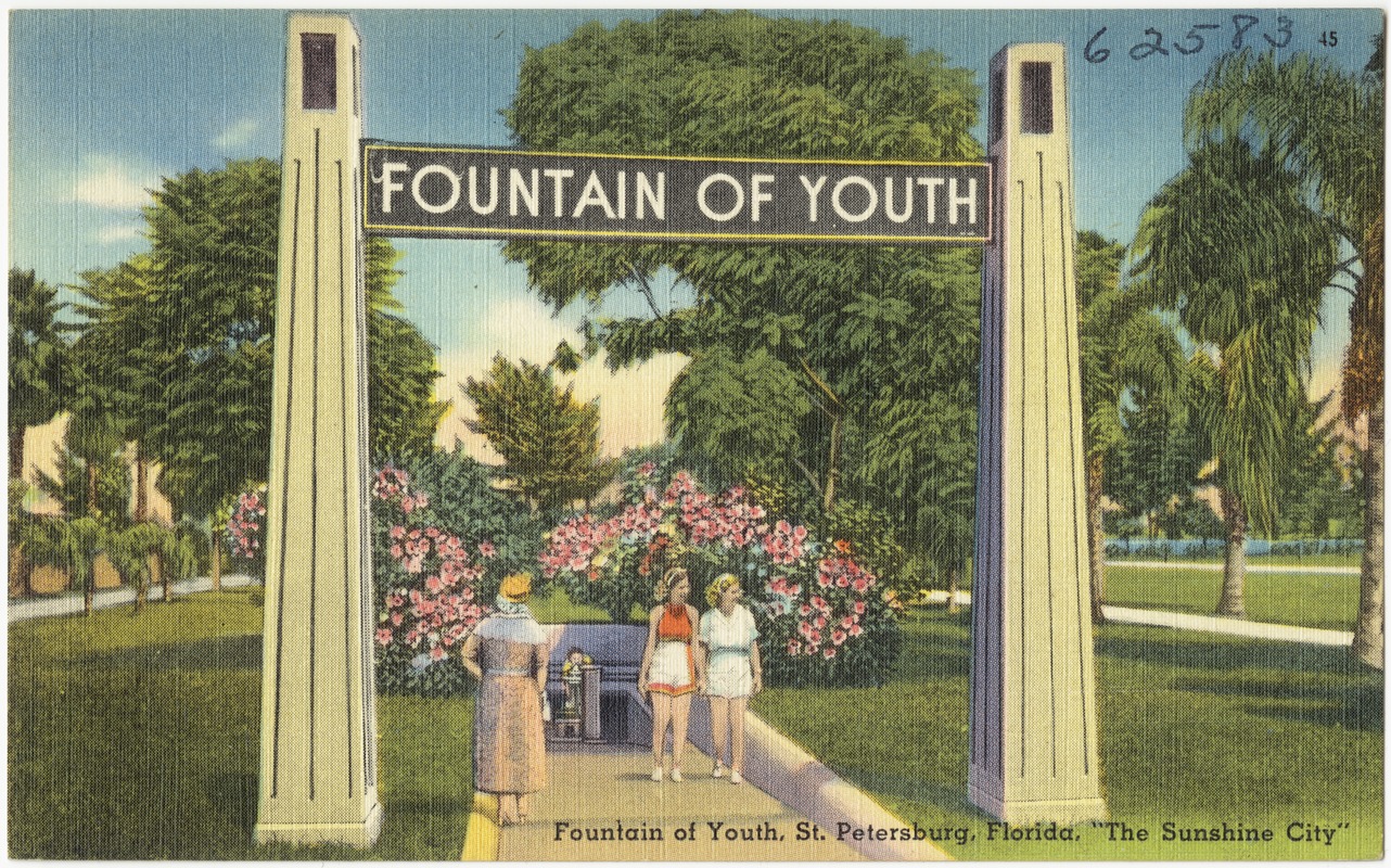 Fountain of Youth, St. Petersburg, Florida, "the sunshine city"
