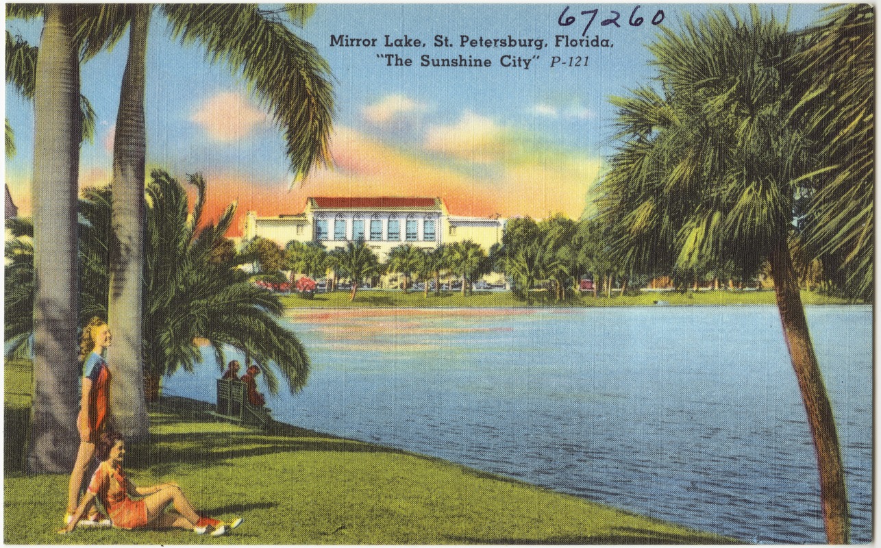 Mirror Lake, St. Petersburg, Florida, "the sunshine city"