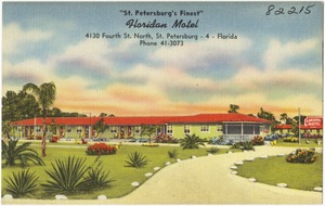 "St. Petersburg finest" Floridian Motel, 4130 Fourth St. North, St. Petersberg - 4 -  Florida, phone 41-3073