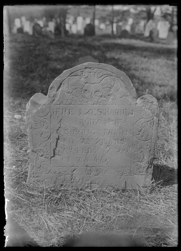 Simon Athearn, d. 1714/15 - gravestone WT