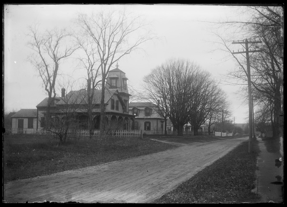 West Tisbury Scene on Music Street (large building has been moved) Digital Commonwealth