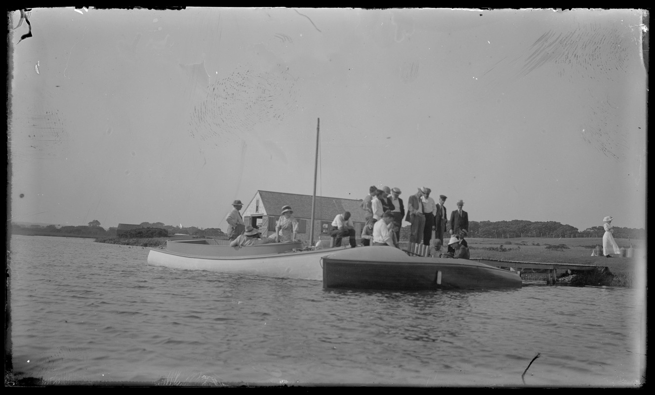 Skiff upside down? Geo. Manter's boathouse, Town Cove, Tisbury Great Pond, WT
