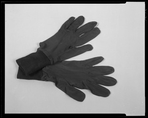 Line item (J-62584) - gloves: inserts, flyers: rayon, brown, with knitted wristlet