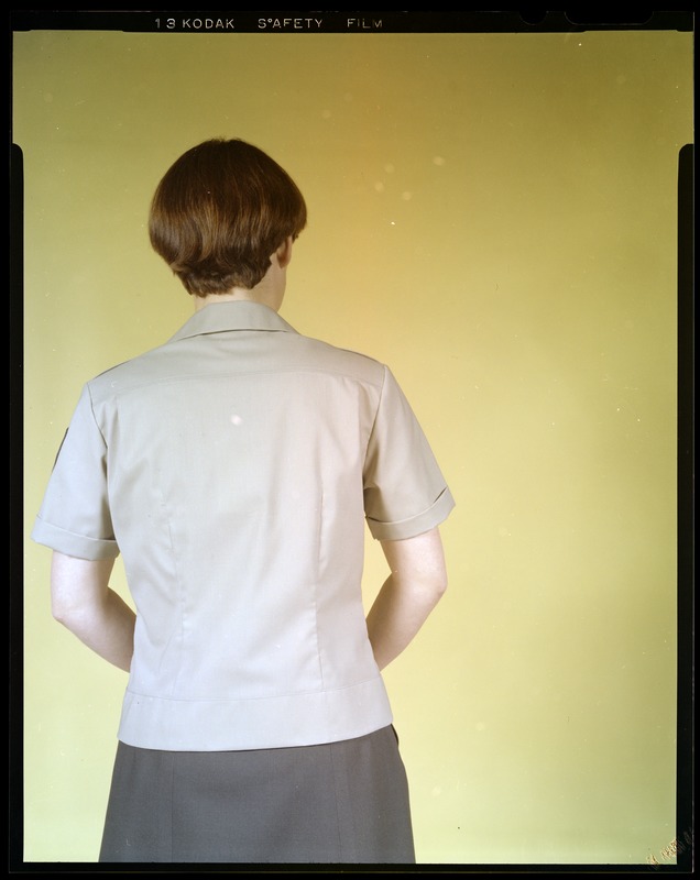 Uniform blouse, back view