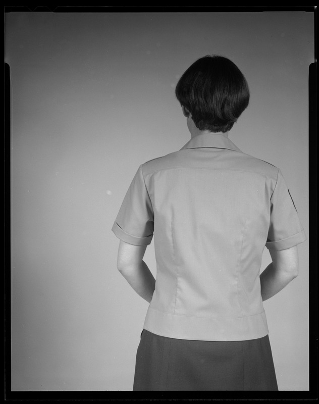 Uniform blouse, back view