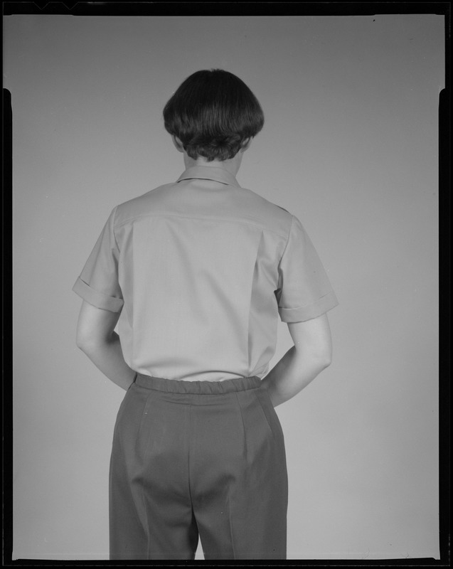 Uniform blouse, back view