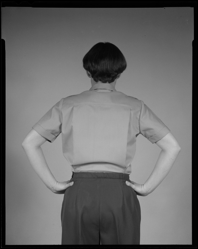 Uniform blouse, back view