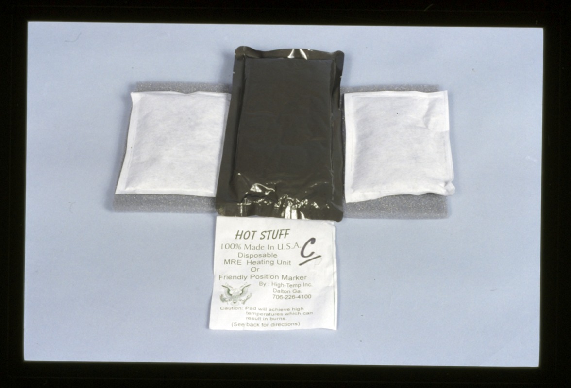 Hot stuff, 100% made in the U.S.A. disposable MRE heating unit or friendly position marker