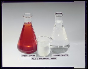 "Pink" water, treated water, XAD-2 polymeric resin
