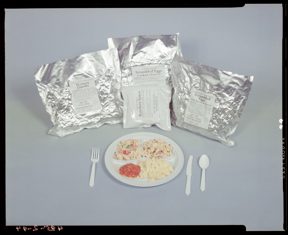 Food lab, scrambled eggs, western omelet Digital Commonwealth